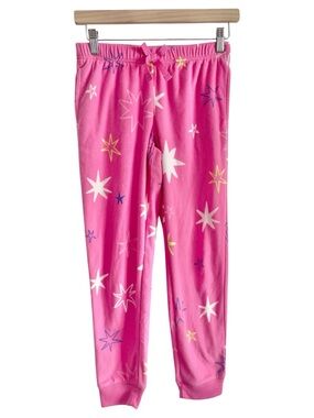 Old Navy Girls Pink Star Fleece Pajama Pants Cozy L 10-12yrs
